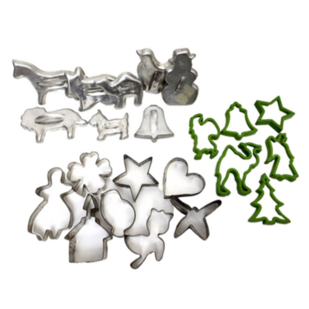 Antique Vintage Collectible Specialty Cookie Cutter Mixed Set
